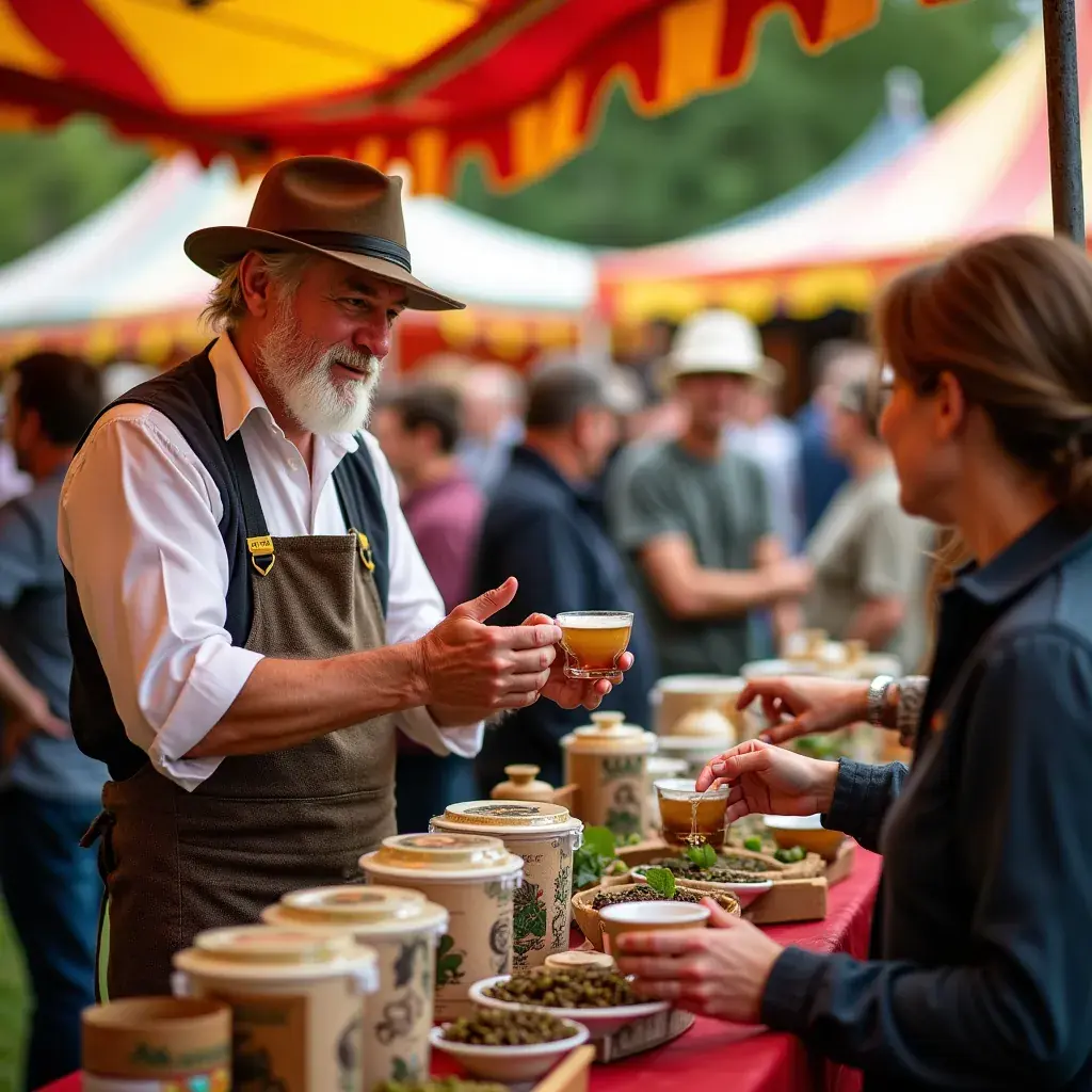 Tasse de thé aux herbes pour hommes avec des feuilles fraîches.